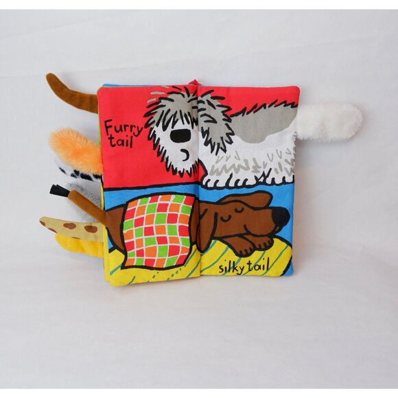 Jellycat Baby Toddler Puppy Tails Crinkle Soft Book Toy - Picture 3 of 11